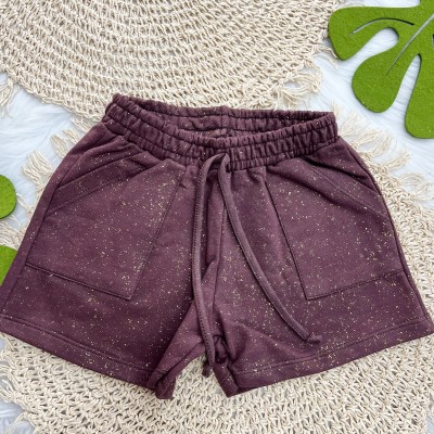 Conj. Blusa Coração e Short Brilhos - Uva